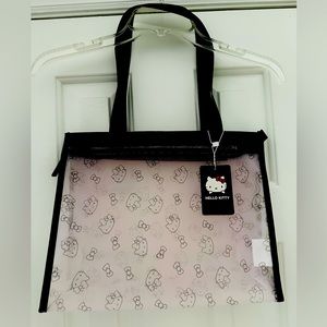 New Hello Kitty pink Mesh bag with Zipper.